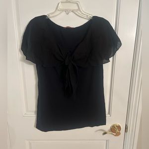 Bashara Lesser Black Off The Shoulder Ruffle Top Size Large